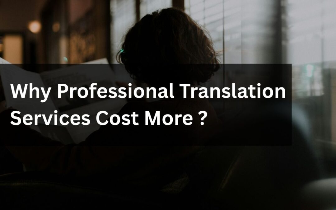 Why Are Professional Translation Services Costs More?