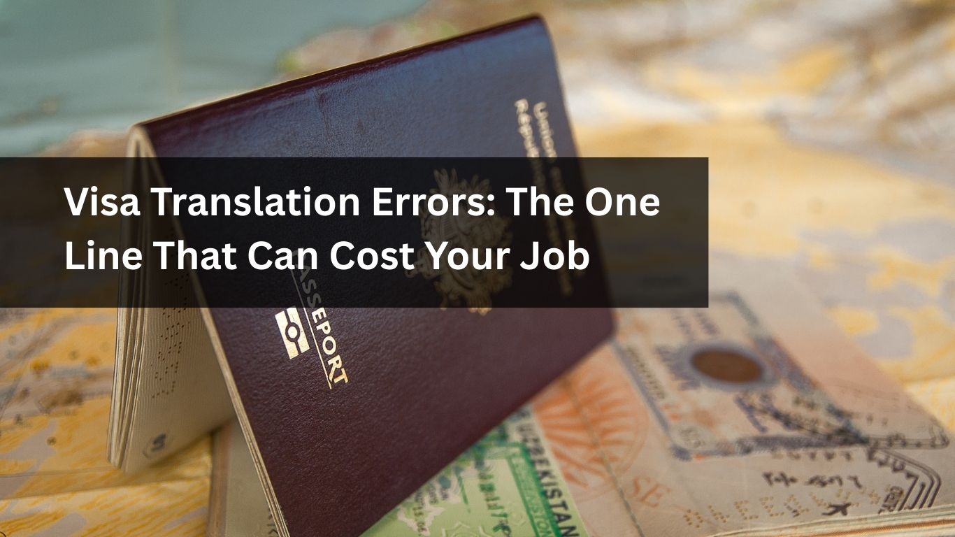 Visa Translation Errors in Dubai