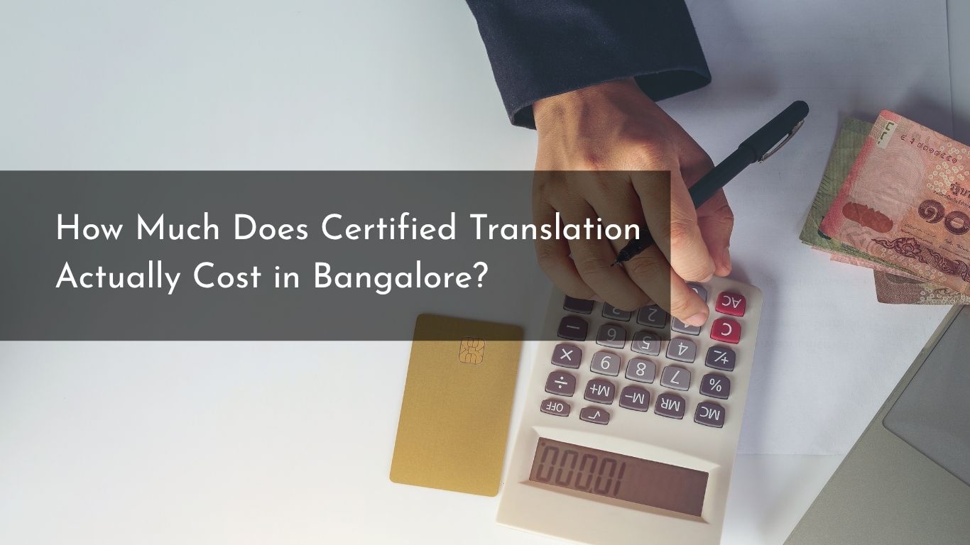 Translation cost for bengaluru