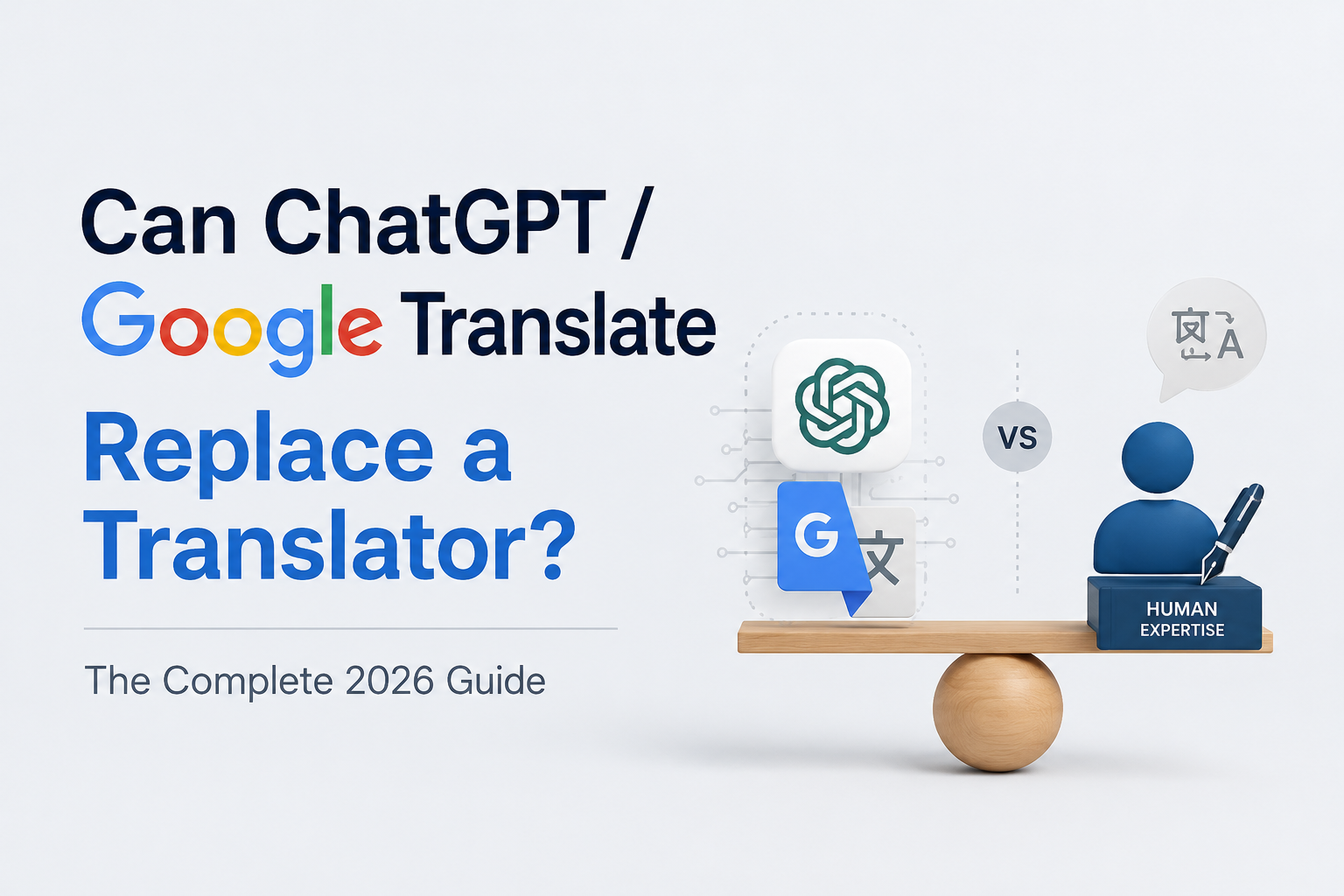 Can Google Translate or ChatGPT replace a human translator? Can LLMs or Google Translate replace the human expertise